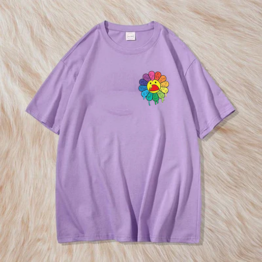Flower emoji logo t shirt