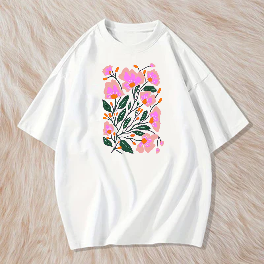 Flower print t shirt